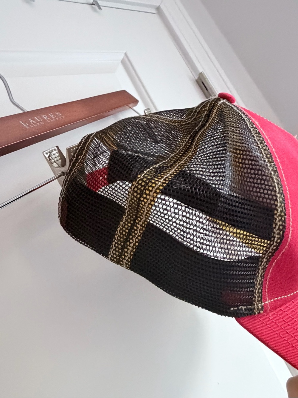 Larry Mahan El Diablito El Loteria Red and Black Mesh Trucker Cap - Picture 3 of 3